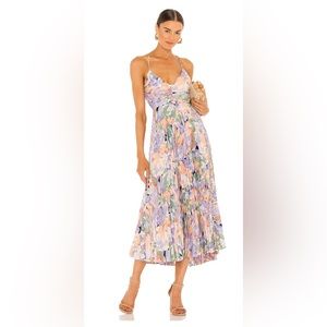 ASTR the label - Blythe Dress (M) in Coral Multi